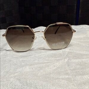Kenneth Cole Reaction Gold Hexagonal Sunglasses